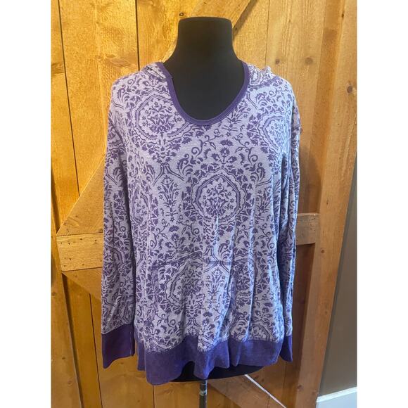 Women's Reversible Medium Lightweight Hoodie Purple - Picture 5 of 9